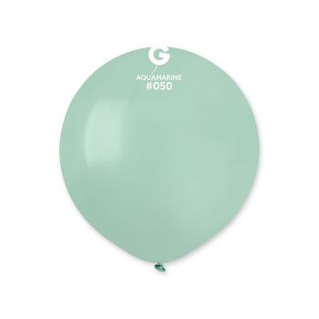 5 mini baloane jumbo turquoise Gemar - 48 cm