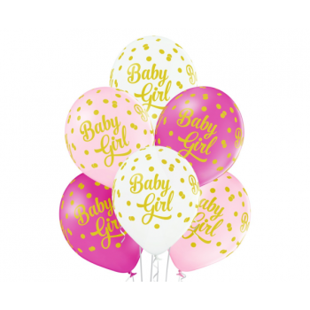 6 baloane Baby Girl - 30 cm