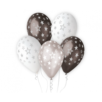 6 baloane cu stelute - 33 cm