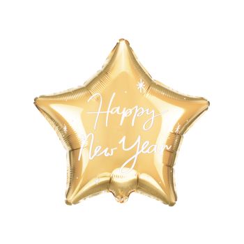Balon auriu Happy New Year - 47x49 cm