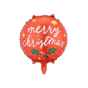 Balon roșu Merry Christmas - 45 cm