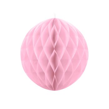 Decorațiune "Honeycomb" roz deschis - 20 cm