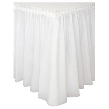 Fustă albă de masă - 73.6 cm x 4.26 m