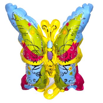 Mini balon fluture colorat - 25x24 cm