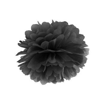 Pompon negru - 25 cm