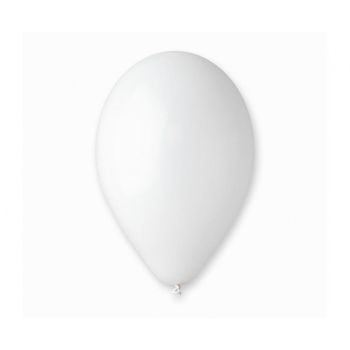 100 baloane albe Gemar - 30 cm