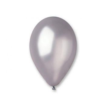 100 baloane argintii metalice Gemar - 30 cm