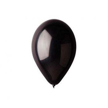 100 baloane negre metalice Gemar - 30 cm