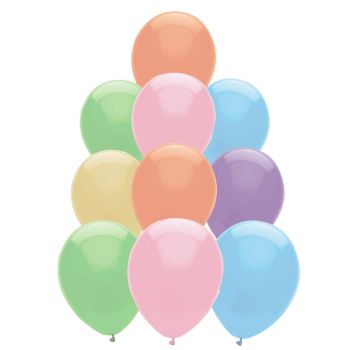 12 baloane pastel - 25 cm