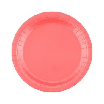 14 farfurii roz deschis - 23 cm