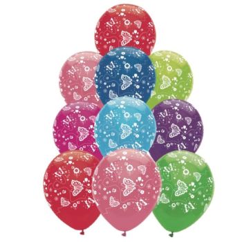 25 baloane cu fluturi - 30 cm