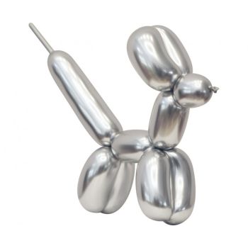 50 baloane modelaj argintiu platinum