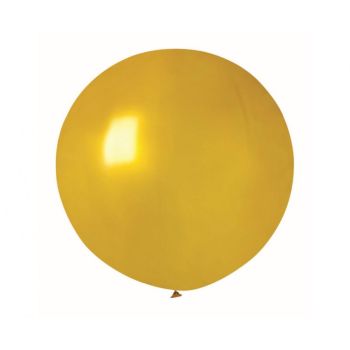 Balon jumbo auriu metalic Gemar - 80 cm