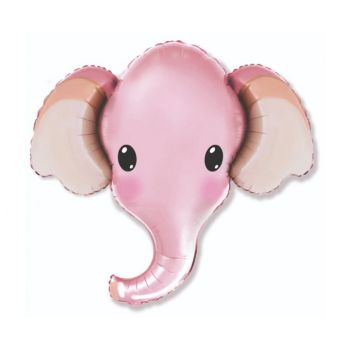 Balon elefant roz 99 cm