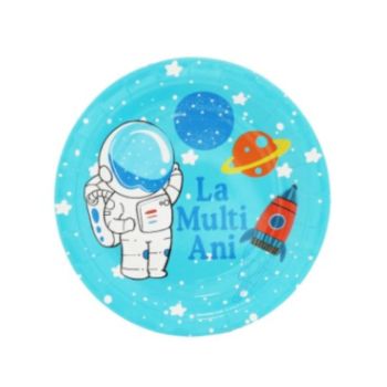 6 farfurii La mulți ani cu astronaut - 18 cm