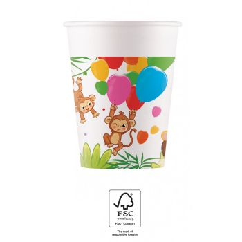8 pahare Jungle party - 200 ml