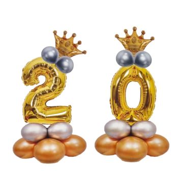 Baloane decorative aurii 20 ani