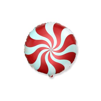 Balon acadea alb cu rosu 43 cm
