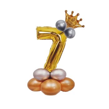 Balon decorativ auriu cifra 7
