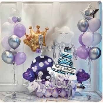 Baloane decorative și Happy Birthday