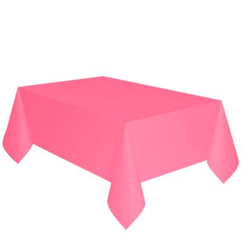 Față de masă roz din hartie - 137 x 274 cm