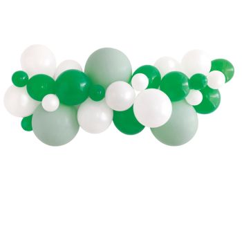 Ghirlandă de baloane verzi și albe