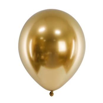 10 baloane glossy aurii 30 cm