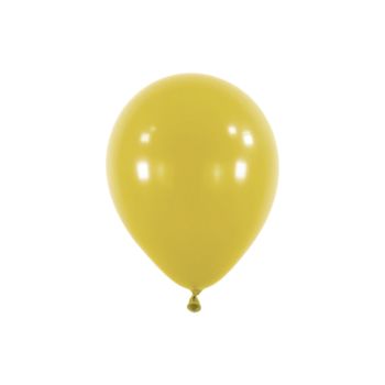 100 baloane galben muștar - 12 cm