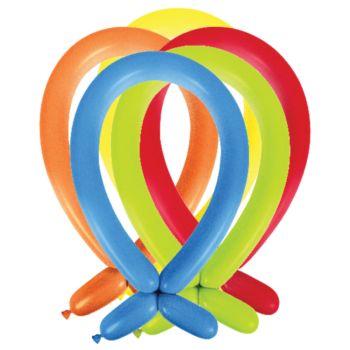 100 baloane de modelaj asortate -114 cm