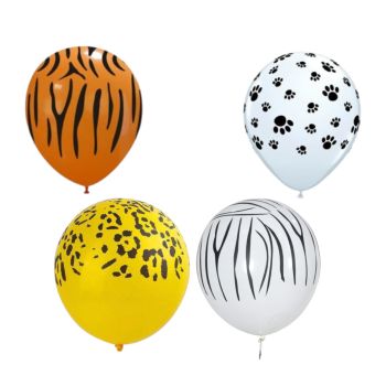10 baloane cu print animale