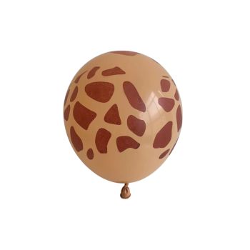 10 baloane maro cu imprimeu leopard