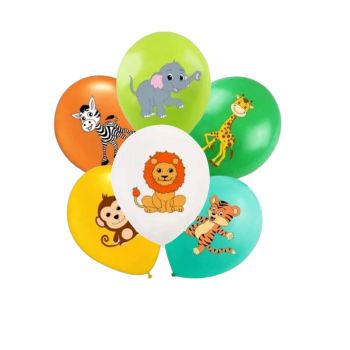 10 baloane colorate safari