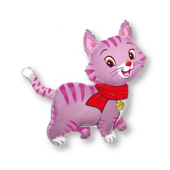 Balon pisică roz 92 cm