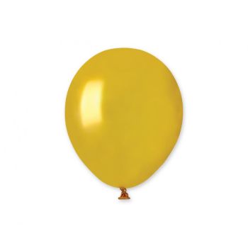 100 baloane auriu metalic - 13 cm