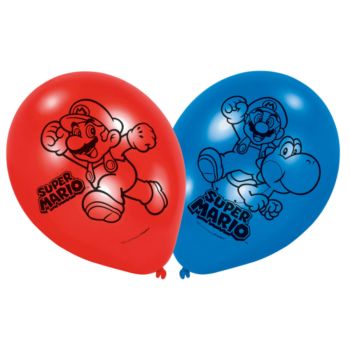 6 baloane Super Mario - 22.8 cm