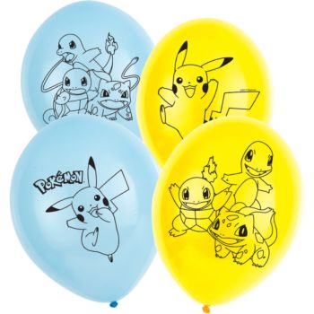 6 baloane Pokémon - 27 cm