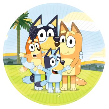 8 farfurii Bingo și Bluey - 23 cm