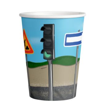 8 pahare Construction party - 250 ml