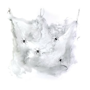 Pânză decorativă albă de păianjen