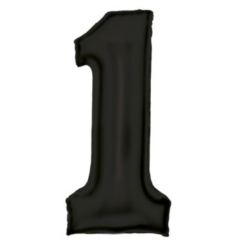 Balon folie cifra 1 negru