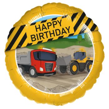 Balon folie Happy Birthday Construction Party - 42 cm