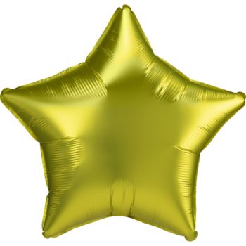 Balon satinat stea lemon - 43 cm