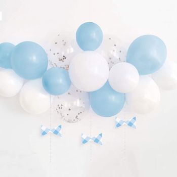 Ghirlandă baloane bleu și alb