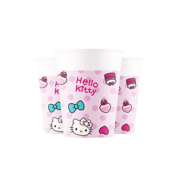 8 pahare Hello Kitty Fashion - 200 ml