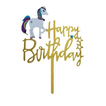 Topper pentru tort cu unicorn