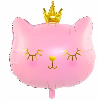 Balon pisică roz 65 cm