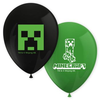 8 baloane party Minecraft 25 cm