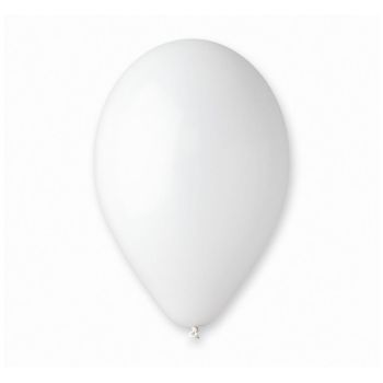 100 baloane albe Gemar - 21 cm