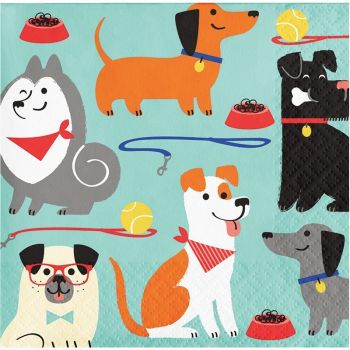 16 șervețele Dog party