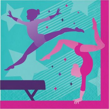 16 șervețele Gymnastics Party